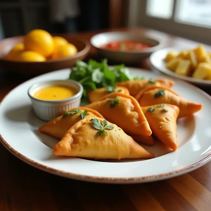 Samosas de Garbanzos y Patata con Salsa de Mango: Receta India Crujiente en Airfryer