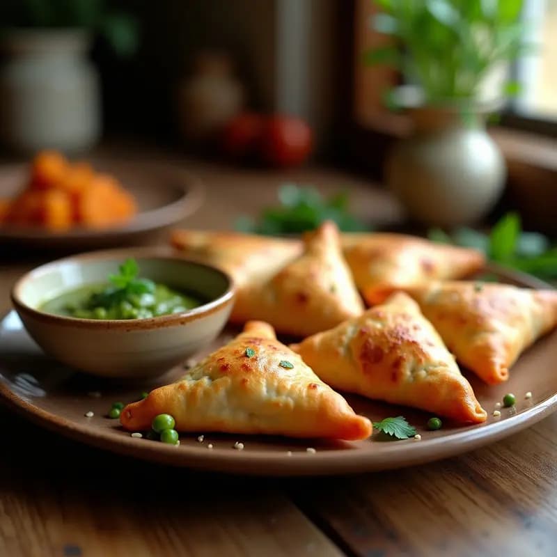Samosas Indias de Patatas y Guisantes: Receta Crujiente en Airfryer Sin Fritura