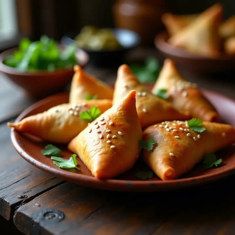 Samosas de Lentejas Rojos y Zanahoria al Horno: Receta India Sin Freír y Crujiente