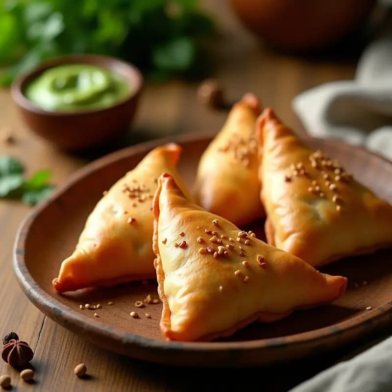 Samosas de Queso Paneer: Empanadillas Indianas Vegetarianas en Airfryer