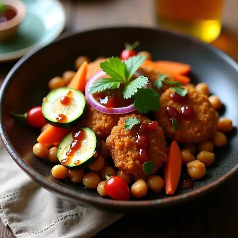 Samourá de Verduras y Garbanzos con Salsa de Tamarindo: Entrante Indio-Persa Dulce y Ácido
