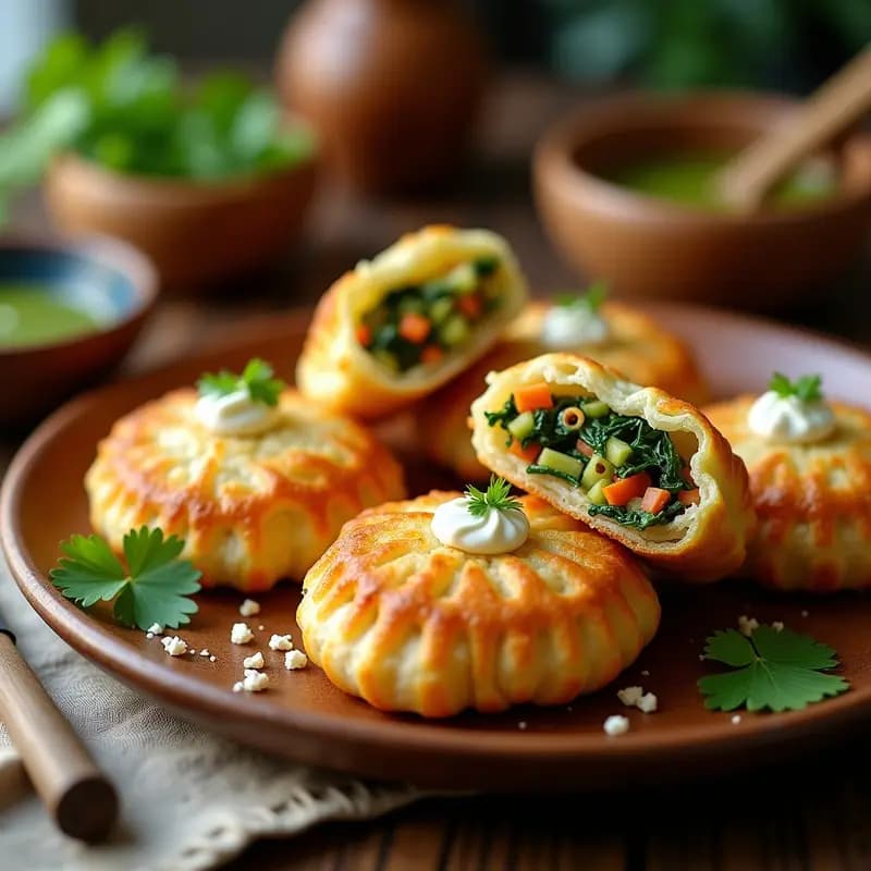Samoussa de Verduras y Queso Feta: Aperitivo Indio Vegano y Crujiente en Airfryer