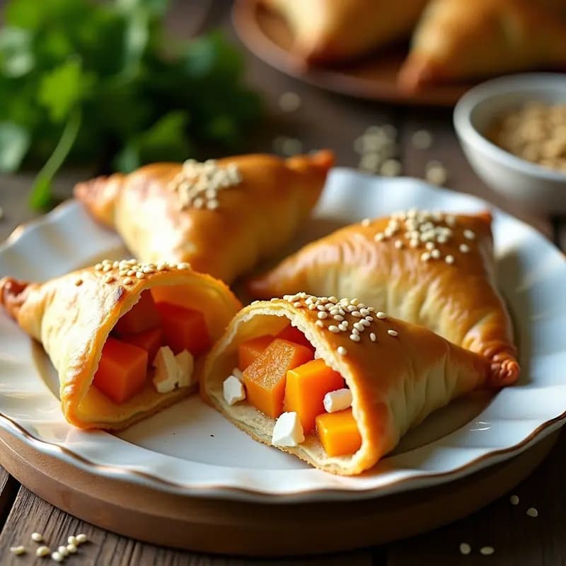 Samsa de Calabaza y Queso Feta: Empanadillas Uzbekas en Airfryer