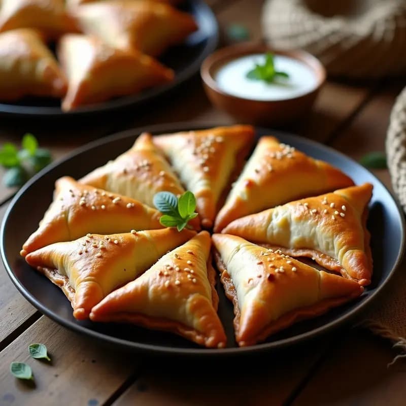 Samsa de Carnes Mixtas y Comino: Empanadas Uzbekas al Horno con Masa de Yogur