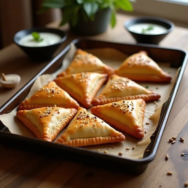 Samsa Uzbekistana de Calabaza y Queso: Empanada al Horno Crujiente