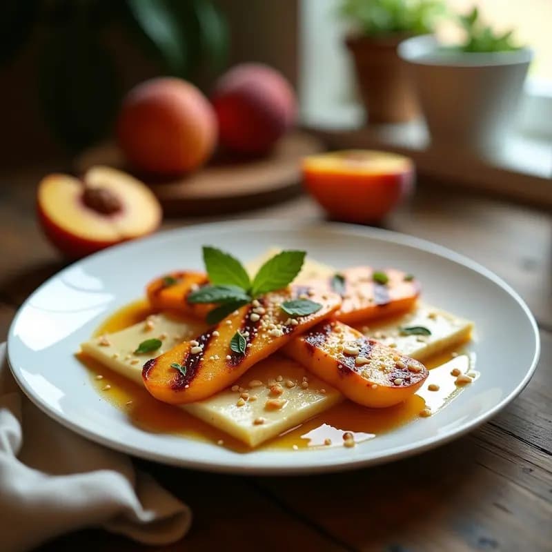 Samson de Queso Halloumi y Melocotón: Entrante Israelí a la Plancha con Miel