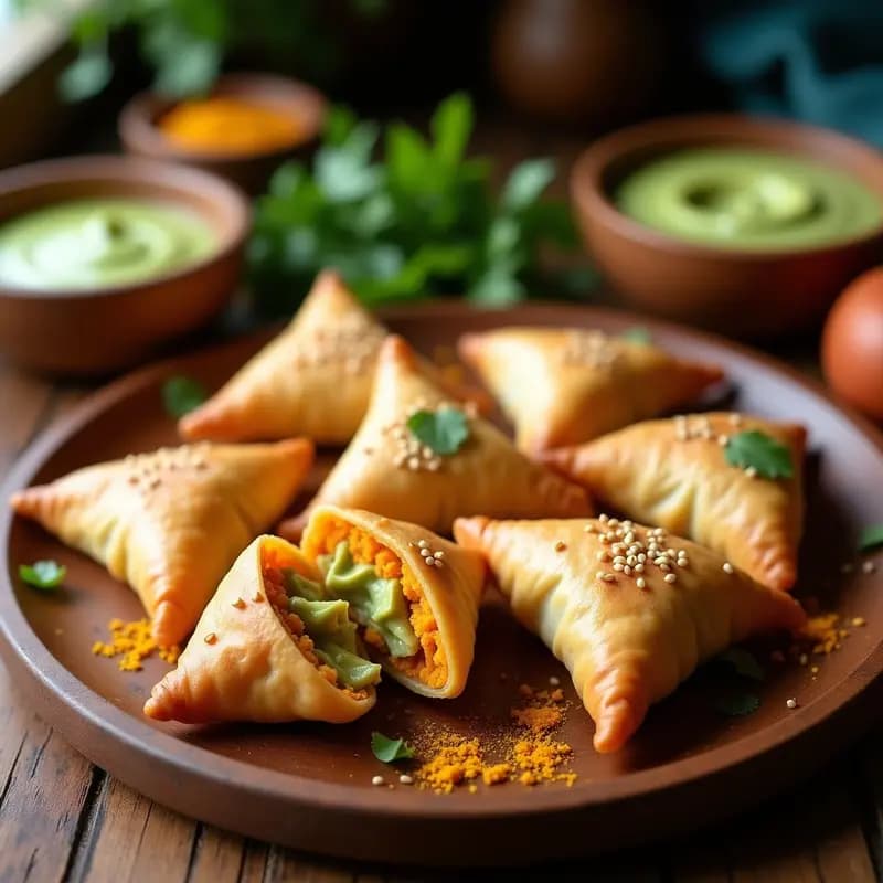 Samusas de Calabaza y Curry: Entrante Indio Vegano y Horneado