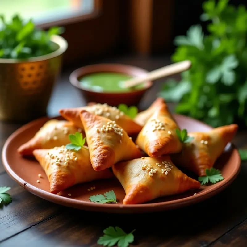 Samusas de Camote y Guisantes: Empanadillas Indianas Crujientes en Airfryer