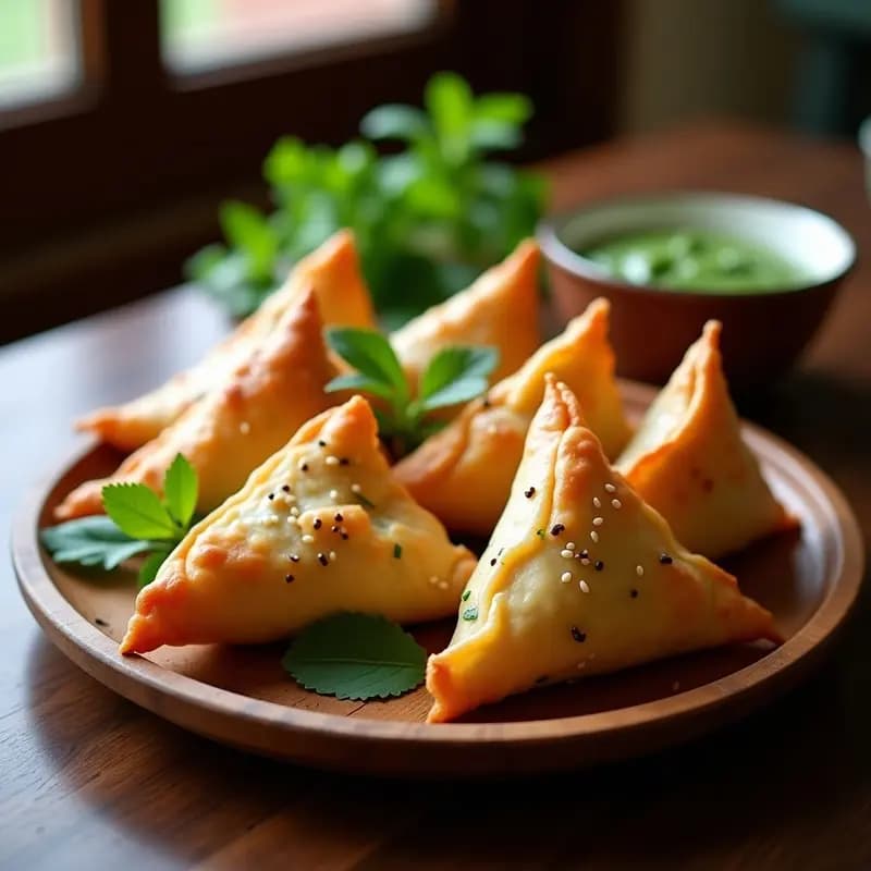 Samusas de Espinacas y Panir: Receta India en Airfryer y Vegetariana