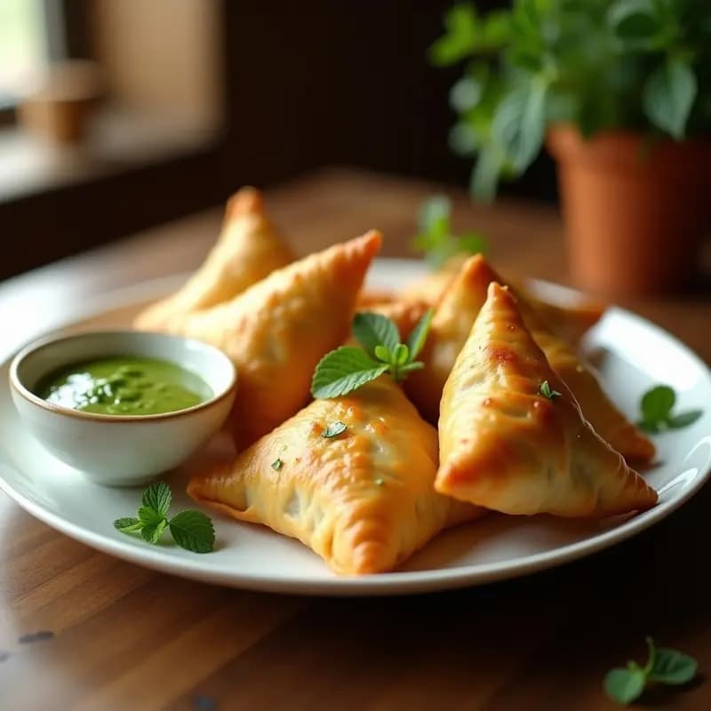 Samusas Indian de Patata y Guisantes: Receta en Airfryer Sin Aceite y Vegana