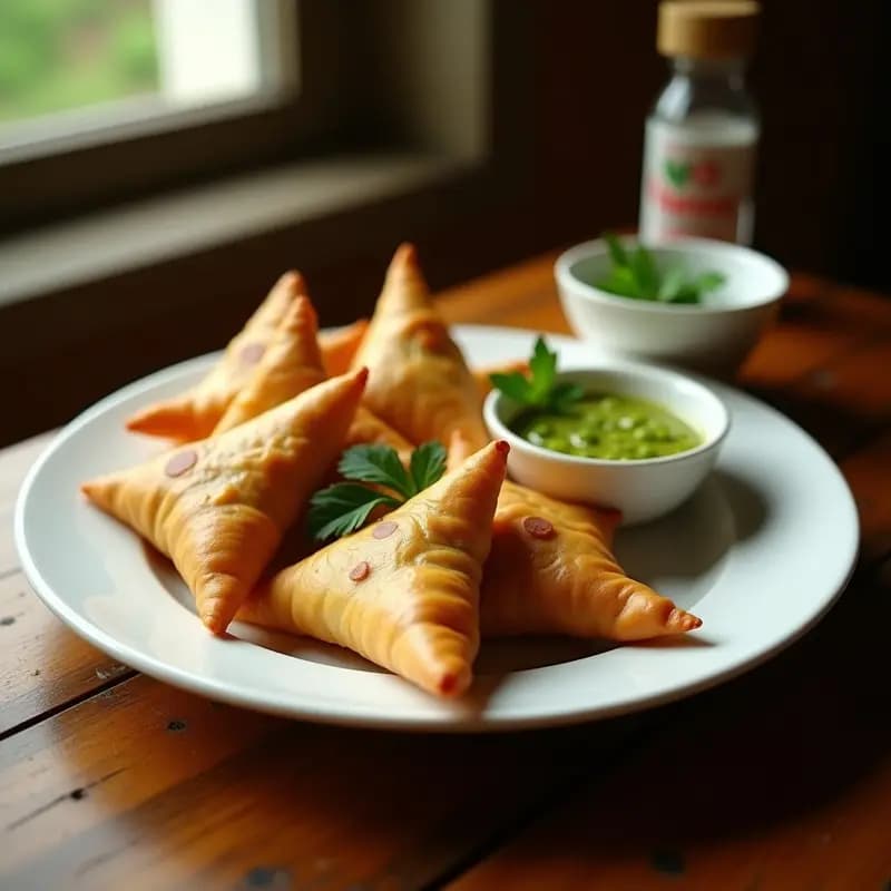 Samusas de Pollo y guisantes con Masala de Garam: Receta Pakistana en Airfryer