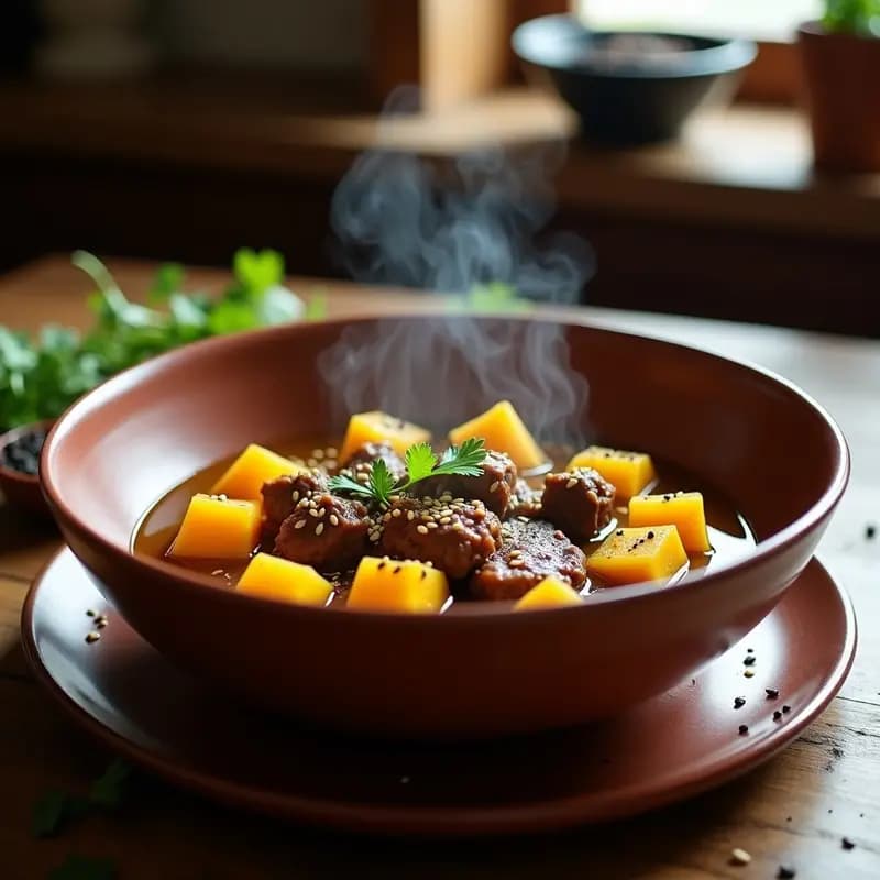 Samuskal Uighur de Cordero con calabaza y Especias: Receta China de los Silos en Olla Lenta