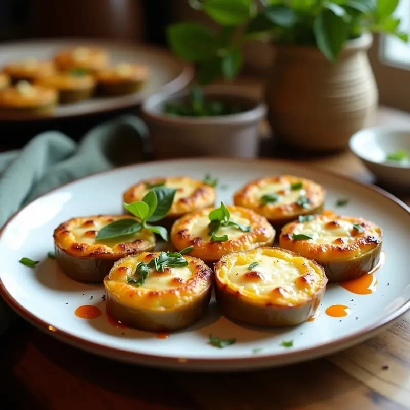 San Jacobo de Berenjena y Queso Vegano: Receta Española Sin Lactosa en Airfryer