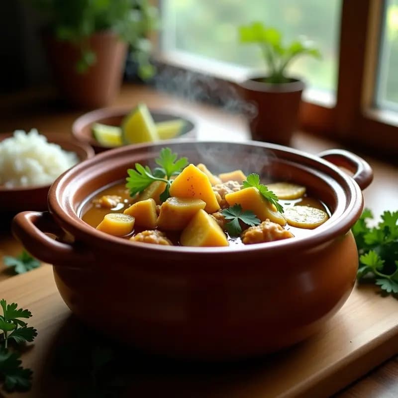 Sancocho de Gallina con Yuca y Ñame: Receta Dominicano en Olla de Cocción Lenta