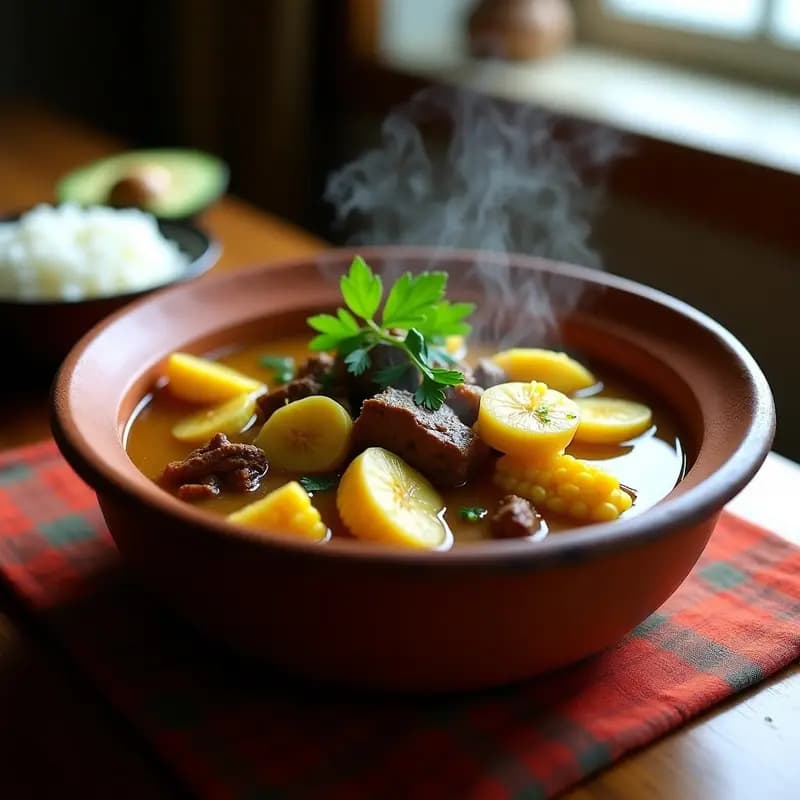 Sancocho de Res con Yuca y Maíz: Guiso Dominicano en Olla Lenta
