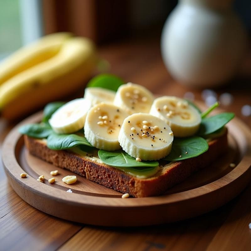 Sándwich de Banana y Tahini: Desayuno Vegano con Toque Salado y Dulce
