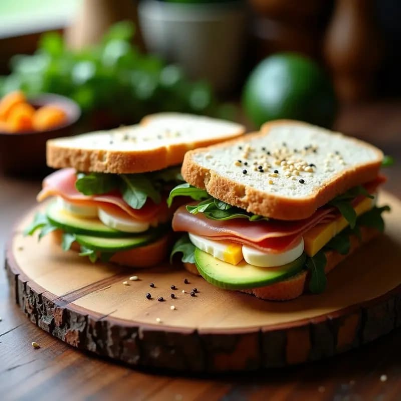 Sándwich Banco Mixtos con Aguacate y Rúcula: Receta Argentina Keto y Sin Gluten