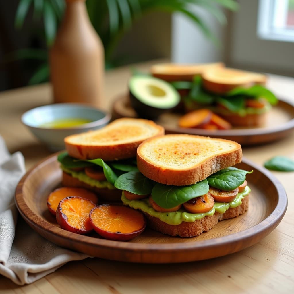 Sándwich de Pan de Batata y Aguacate con Chernes: Receta Sin Gluten y Alta en Omega-3