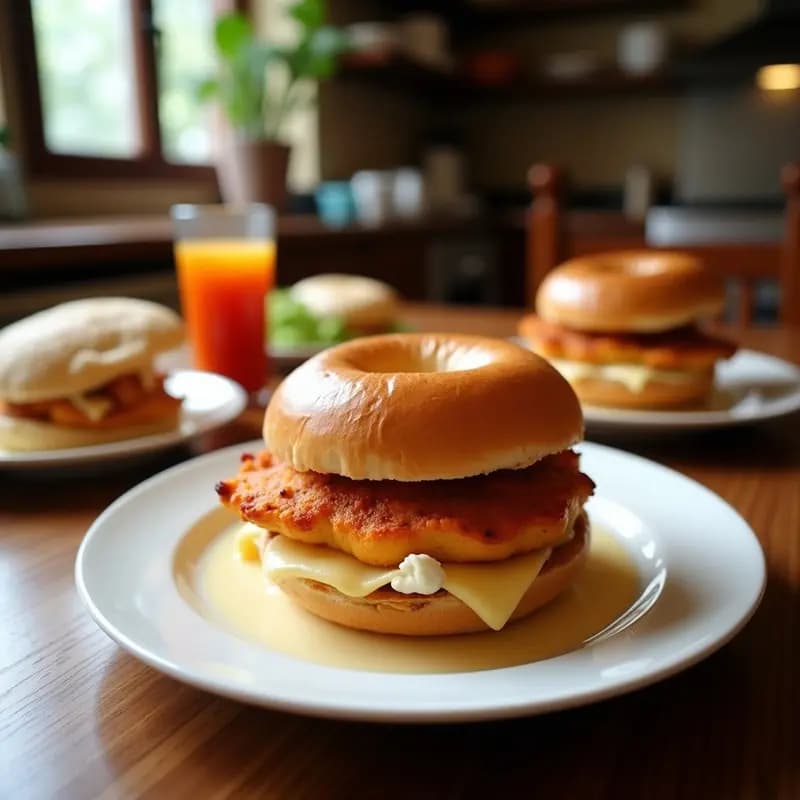Sándwich de Pan Brioche con Filete Empanado, Queso Americano y Mermelada de Fresa: Sweet & Salty Bomb