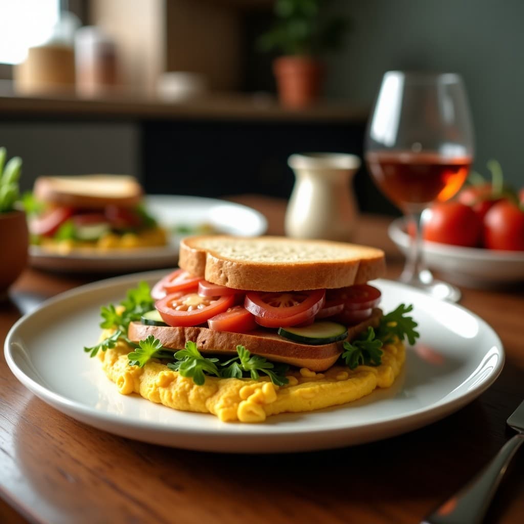 Sándwich de Pan de Centeno con Hummus de Calabaza y Berros: Desayuno Vegano Rico en Fibra