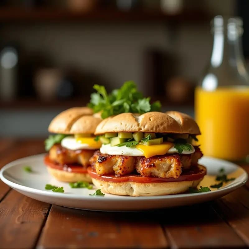 Sándwich Club Triple con Pollo, Tocino, Aguacate y Huevos: Receta para un Almuerzo Completo