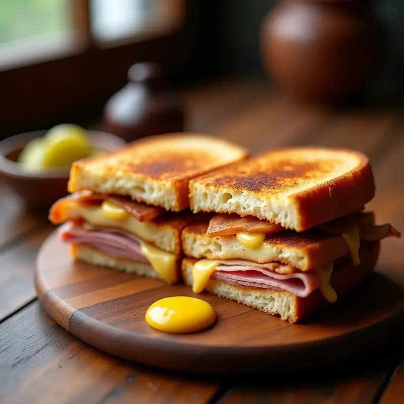 Sándwich Cubano con Pan de Brioche: Tres Carnes, Queso y Pepinillos que Te Transportan a La Habana