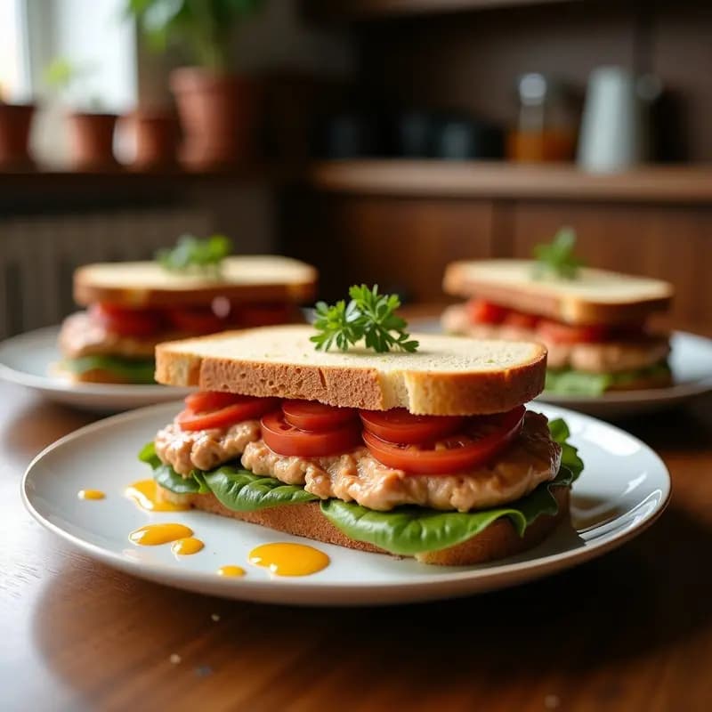 Sándwich de Pan de Espelta con Paté de Alcachofa y Berros: Receta Española Keto para Llevar
