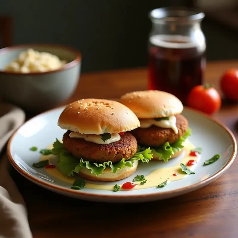 Sándwich de Falafel, Tahini y Berenjena Asada: Receta Sirio-Libanesa Vegana y Crujiente
