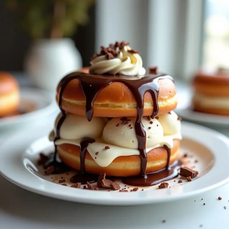 Sandwich de Helado entre Dos Donuts Glaseadas: Postre que Desafía las Leyes de la Física