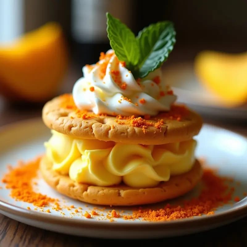 Sándwich de Helado de Mango y Chile: Postre Picante-Dulce con Galletas María y Tajín