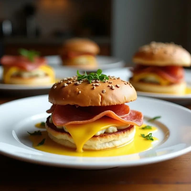 Sándwich de Helmado con Queso Fundido y Jamón Serano: Receta para Desayunar como un Rey