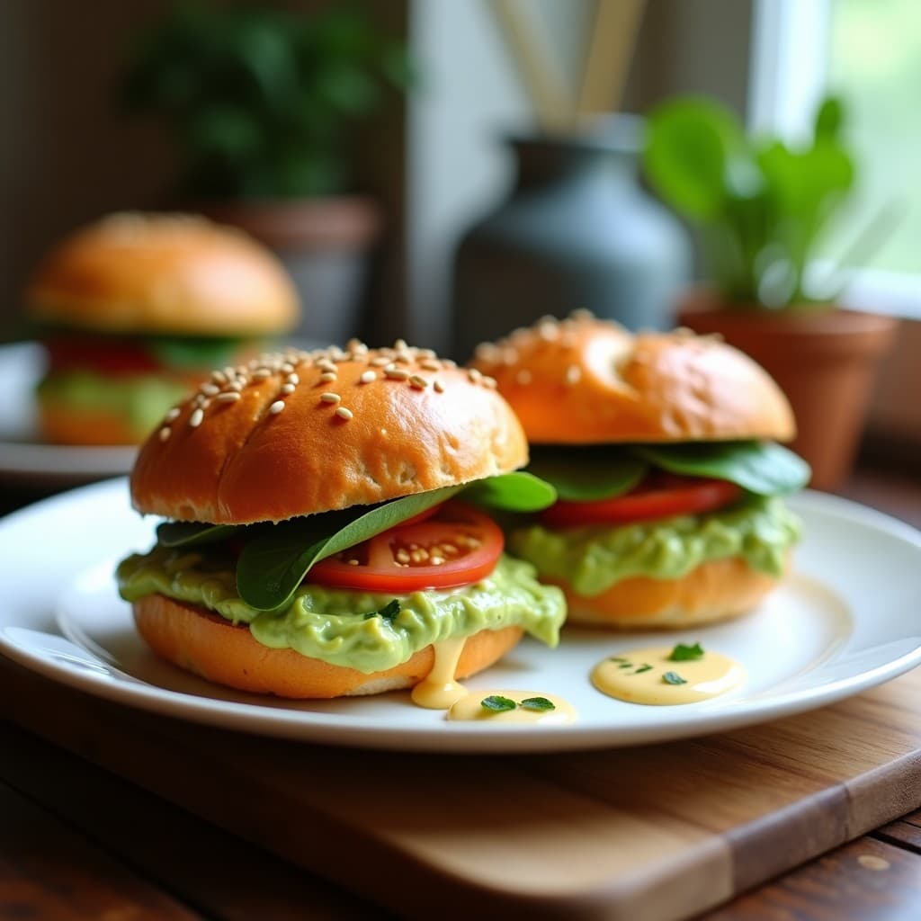 Sándwich de Pan de Batata y Aguacate con Salsa de Yogur de Soya: Receta Vegana Sin Gluten