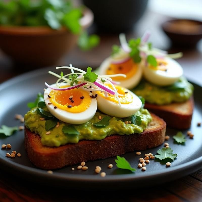 Sándwich de Pan de Centeno con Aguacate y Huevos Escabechados: Receta Alta en Proteína