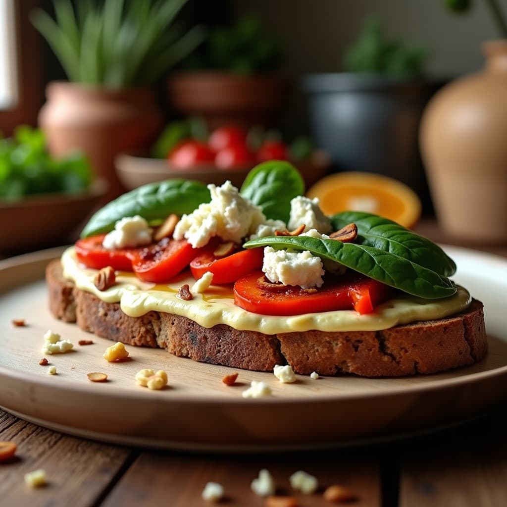 Sándwich de Pan de Centeno con Paté de Alcachofas y Pimientos Asados: Receta Mediterránea Sin Gluten