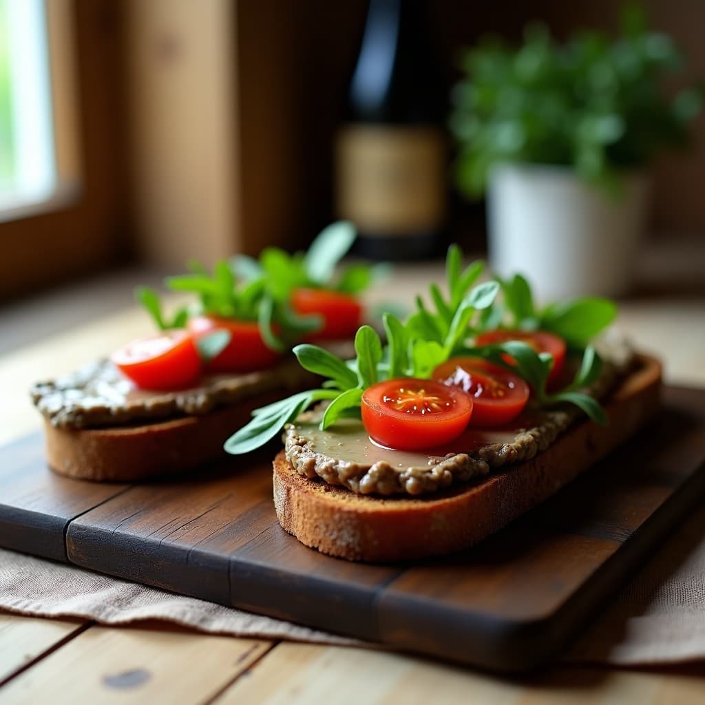 Sándwich de Pan de Centeno con Paté de Berenjena y Anchoas: Receta Italiana para Tupper