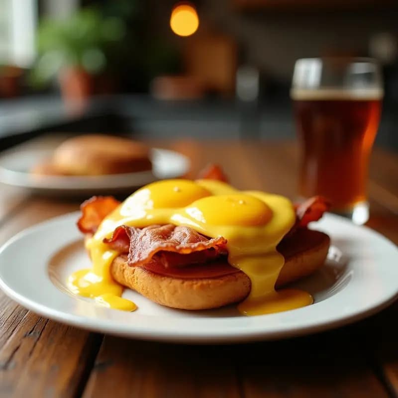 Sándwich de Pan de Molde Frito con Huevos, Bacon y Queso Americano: Desayuno Hipercalórico