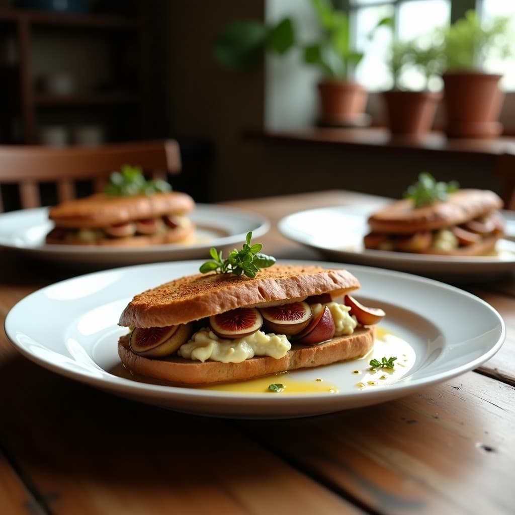 Sándwich de Pan de Molde Integral con Higo Asado y Queso de Oveja: Receta Española para Tupper