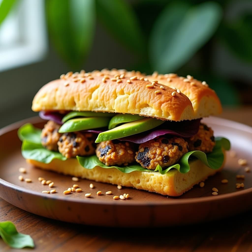 Sándwich de Pan de Maíz con Ceviche de Hongos Portobello: Receta Peruana Vegana y Crujiente