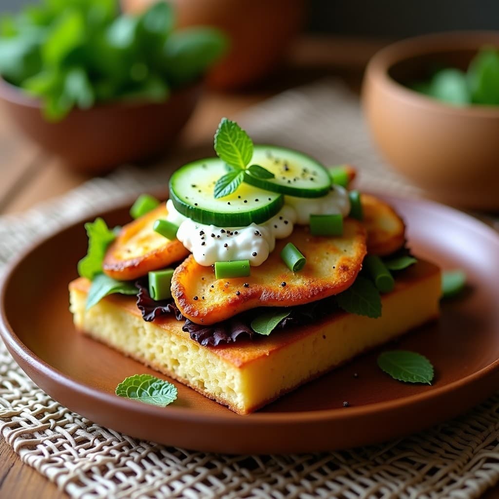 Sándwich de Pan de Maíz con Pollo al Yogur y Ensalada de Pepino: Receta Iraní en 15 Minutos