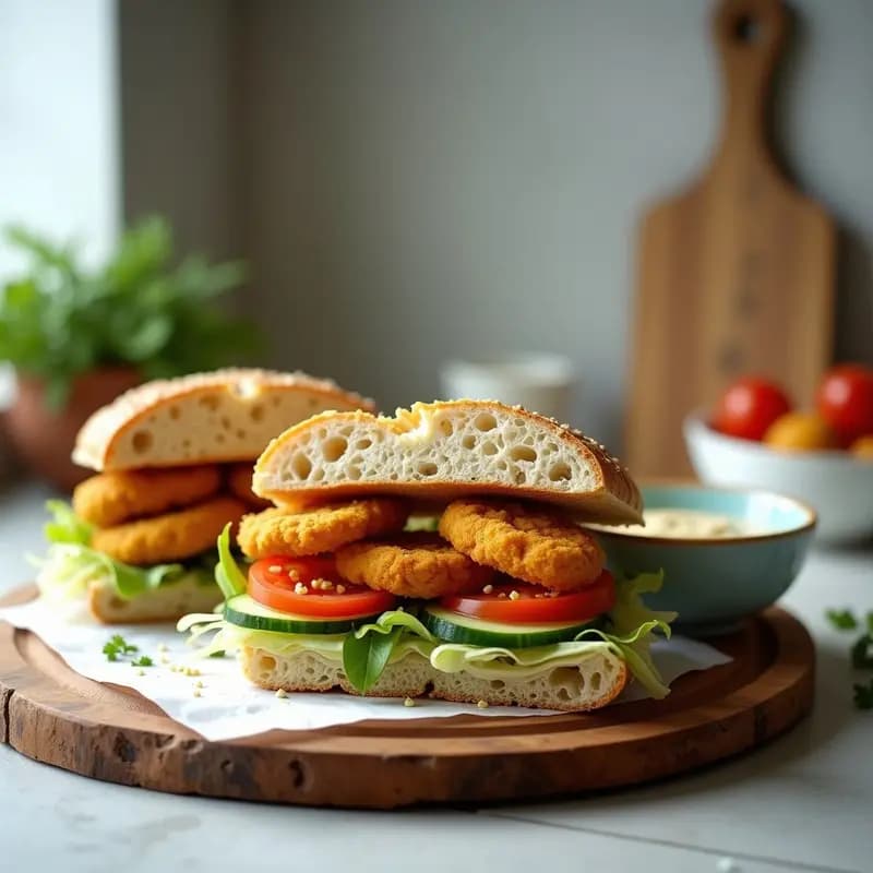 Sándwich de Pan de Semillas con Falafel y Tahini: Receta Libanesa para Tupper