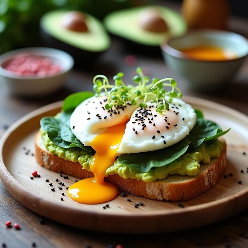 Sándwich de Pan de Molde sin Harina con Aguacate y Huevo: Desayuno Fitness Keto