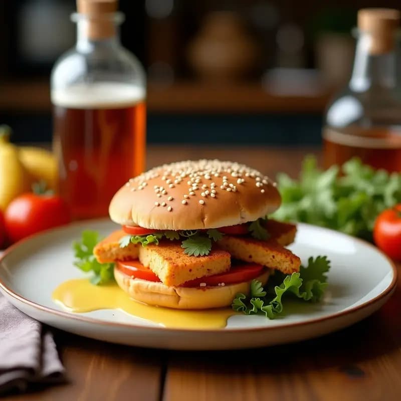 Sándwich de Pollo Crujiente con Mantequilla de Maní, Mermelada y Plátano: Fusión coreana-estadounidense Adictiva