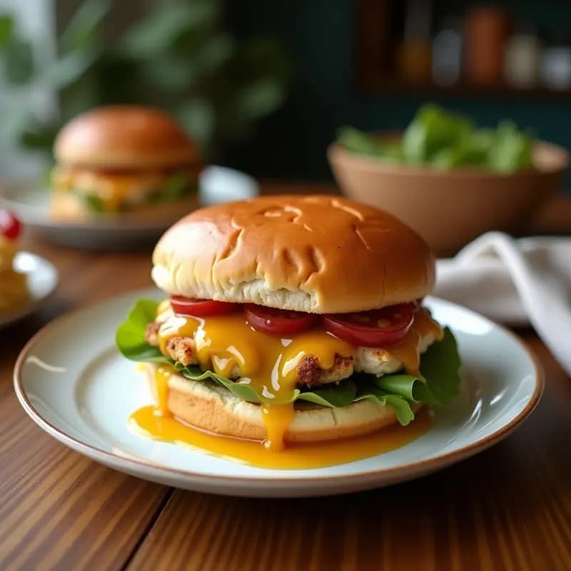 Sándwich de Pollo empanizado con Miel y Mostaza: Crujiente, Dulce y Picante