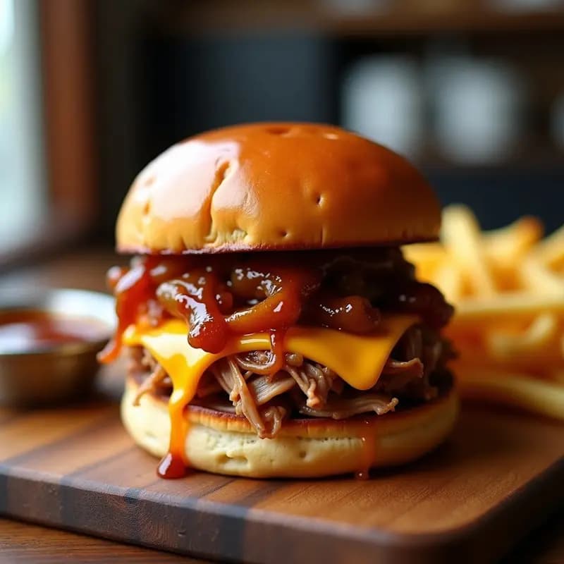 Sándwich de Pull Pork con Queso Cheddar, Cebolla Caramelizada y Pan Brioche: Receta Americana para el Cheat Meal Perfecto