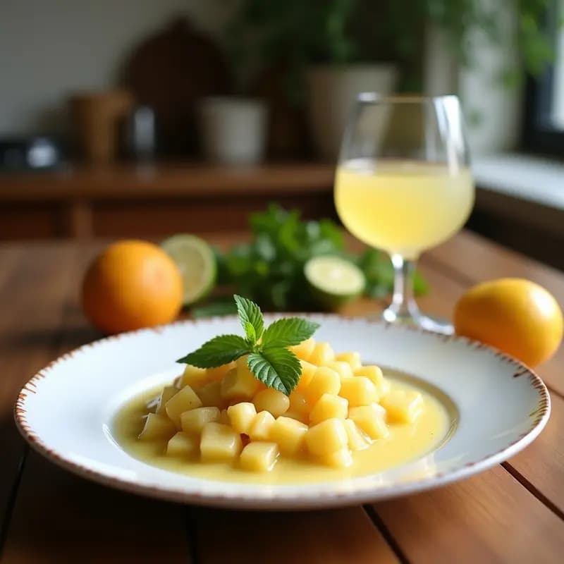 Sangría Blanca con Manzana Verde y Melocotón: Receta de Verano Sin Azúcar