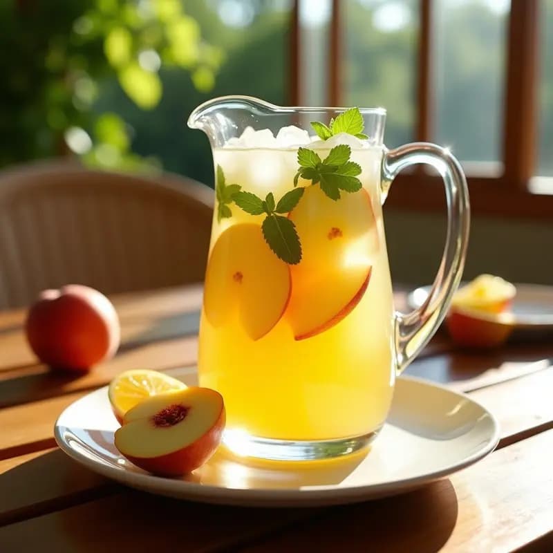 Sangría blanca de melocotón y manzana: Bebida fresca para compartirlos en terraza