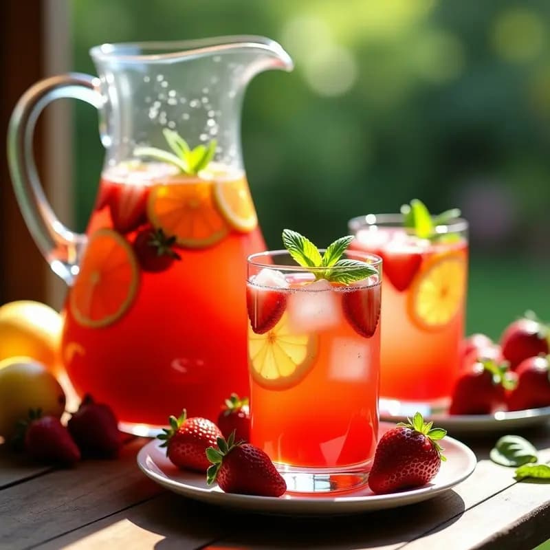 Sangría de Fresas y Cítricos: Receta Veraniega Sin Alcohol para Todos
