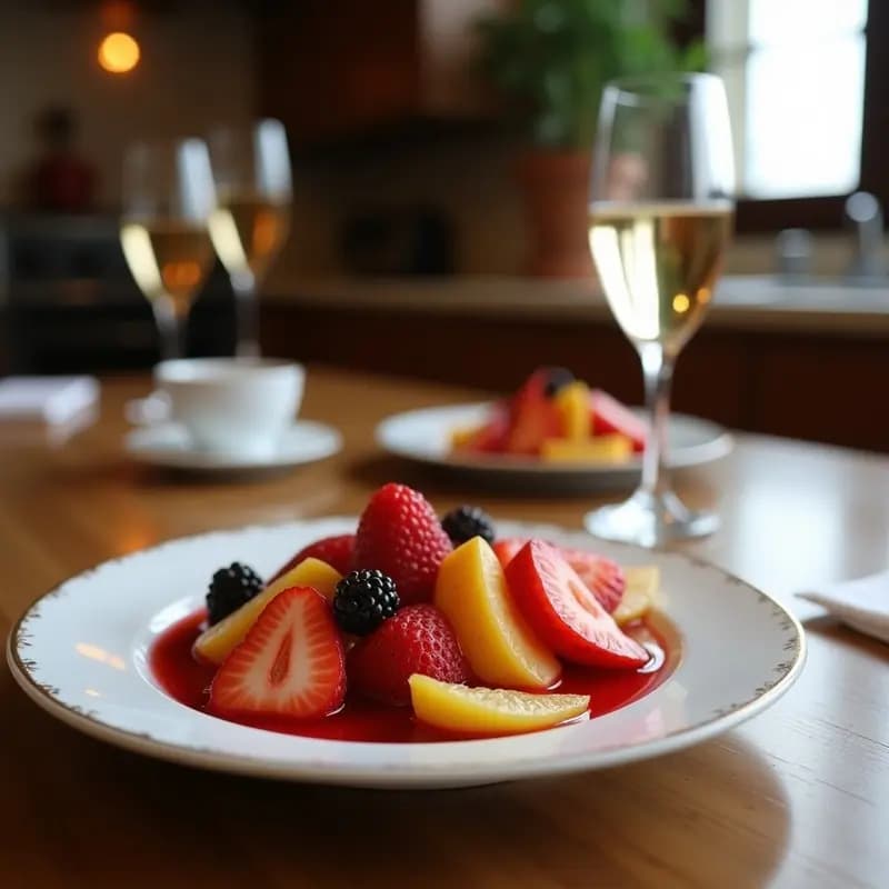 Sangría de Frutas con Cava: Bebida Festiva y Burbujeante para Celebrar