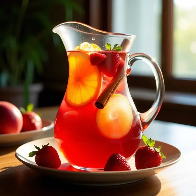 Sangría de Frutas Roja y Blanca: Receta Tradicional para Verano en Jarra