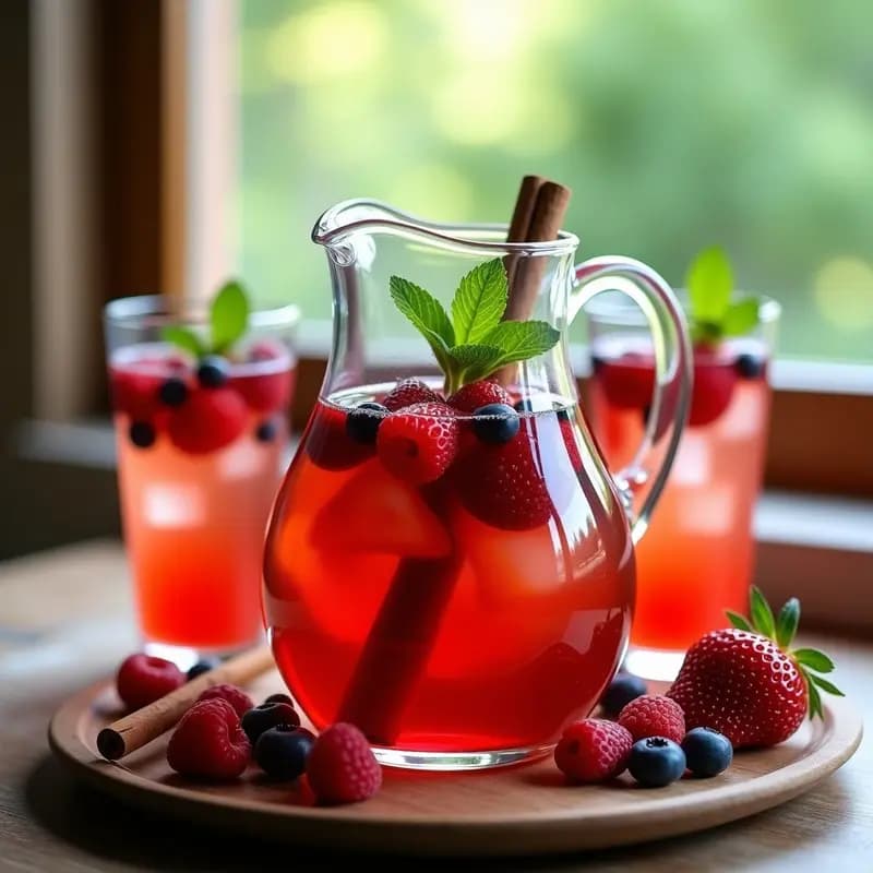 Sangría de Frutas Rojas sin Alcohol: Receta Refrescante para Niños y Adultos